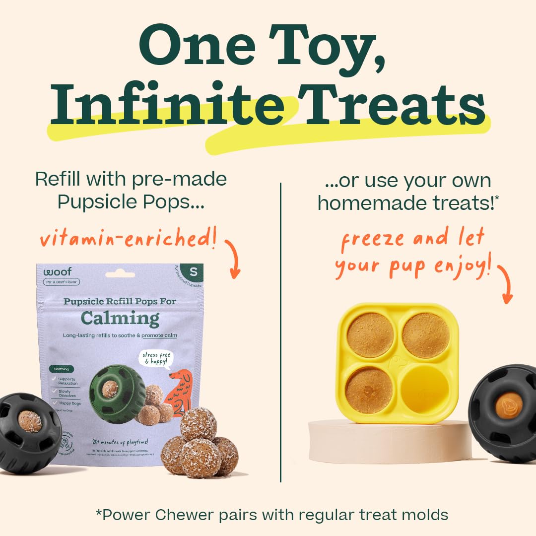 WOOF Power Chewer Pupsicle - Durable, Long-Lasting Dog Chew Toys for Aggressive Chewers - Keep Your Pup Busy - Easy to Clean - Toys for Small Dogs 10-25 lbs