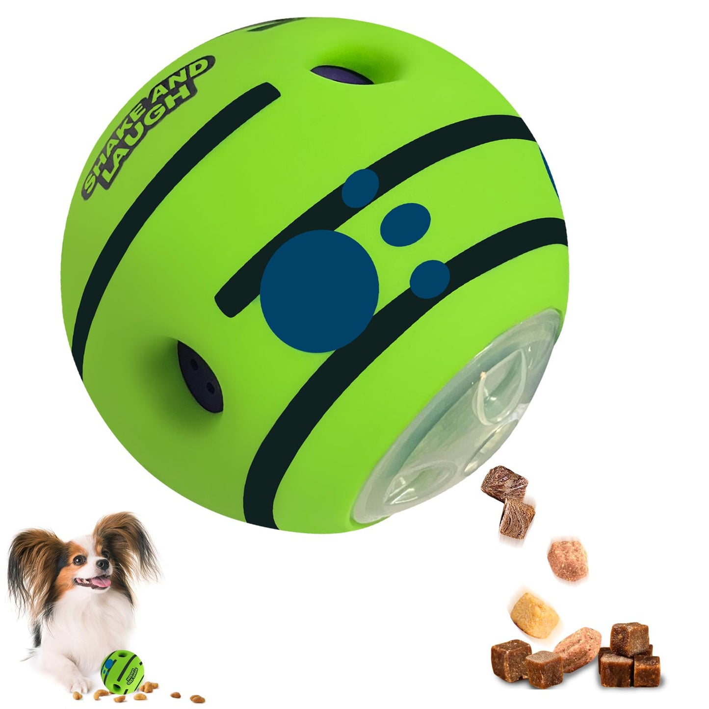 Interactive Puzzle Dog Treat Ball, Treat Dispensing Enrichment Dog Toys Ball, S, 3.14 in (8 cm)