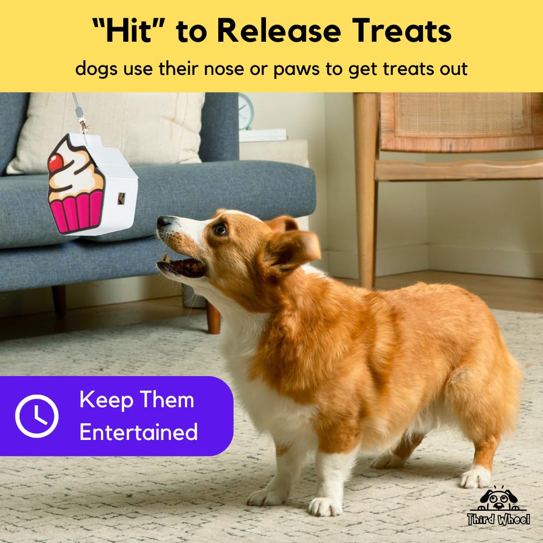 Dog Pinata Treat Dispensing Toys - Pet Puzzle Treat Dispenser Toy for Dogs Mental Stimulation - Small Pinata for Pets to Keep Them Busy with Treats - Pets Enrichment Games for Dog Birthday and Play