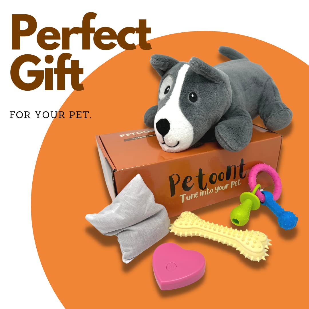 Petoont Puppy Heartbeat Toy for Dogs and Puppies – Sleep Aid and Anxiety Relief Stuffed Animal with Calming Heartbeat – Perfect for Dog Separation Anxiety, Puppy Training, and Stress Reduction
