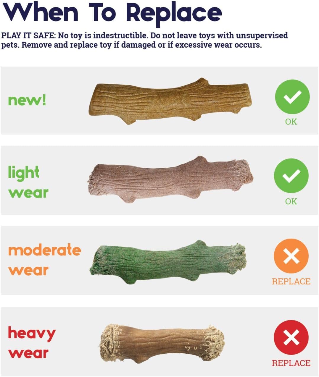 Petstages Dogwood Durable Dog Chew Toy, Small - Long Lasting Chew Stick Made with Real Wood - USA Made, S