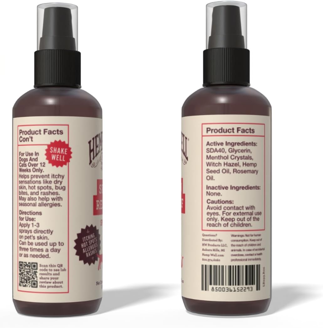 BURT'S BEES FOR PETS Bundle - Ear Cleaner with Peppermint & Witch Hazel (4 oz) & Itch Soothing Spray with Honeysuckle (10 oz), Natural Dog Ear & Skin Care for Gentle Cleaning & Itch Relief