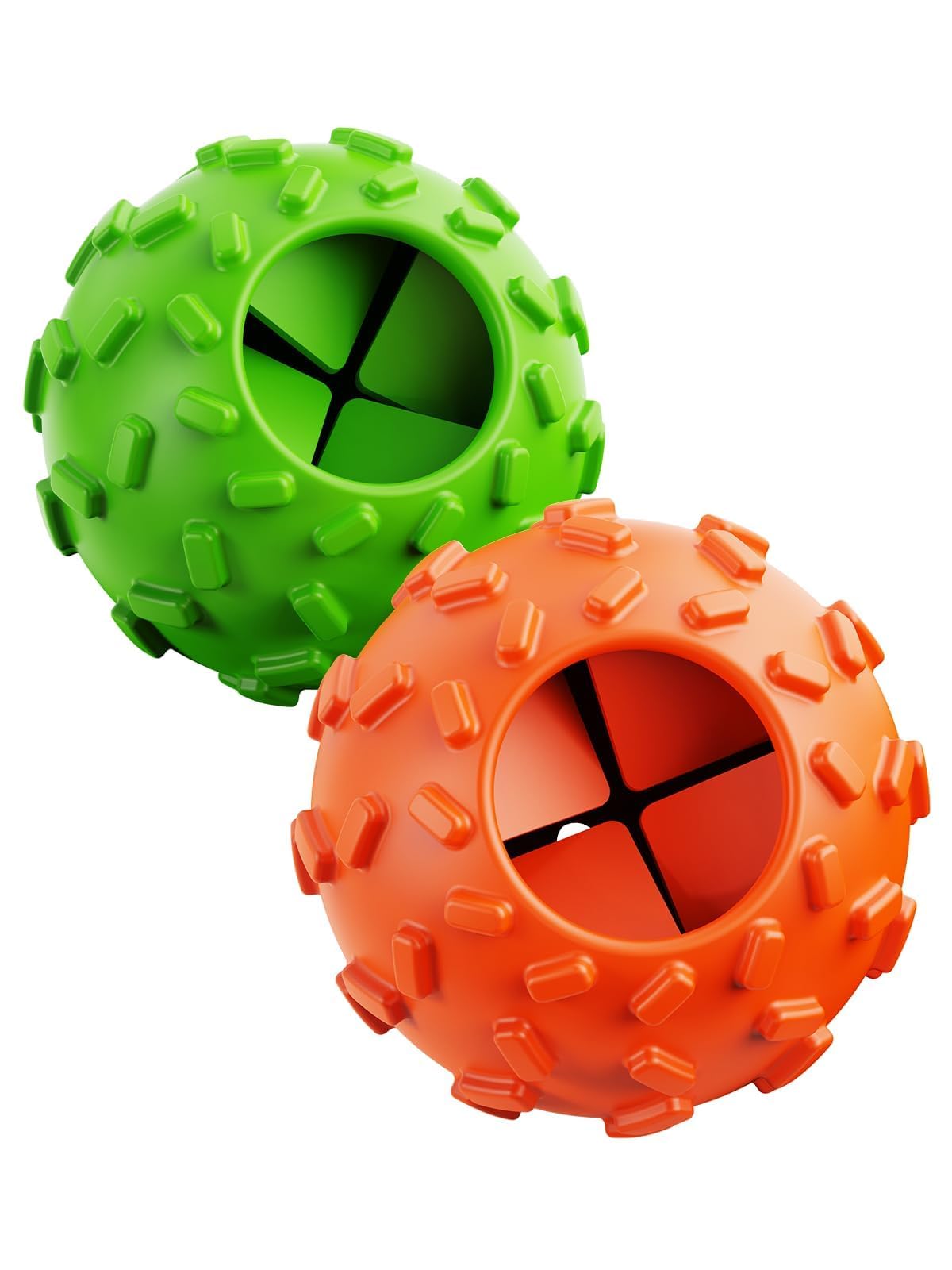 ZHIERDE Dog Puzzle Toy 2 Pack – Cognitive Dog Treat Toy,Interactive Dog Toys for Treat Dispensing, Slow Feeder for Mental Stimulation & Anxiety Relief, Puppy Training Toy, Natural Rubber