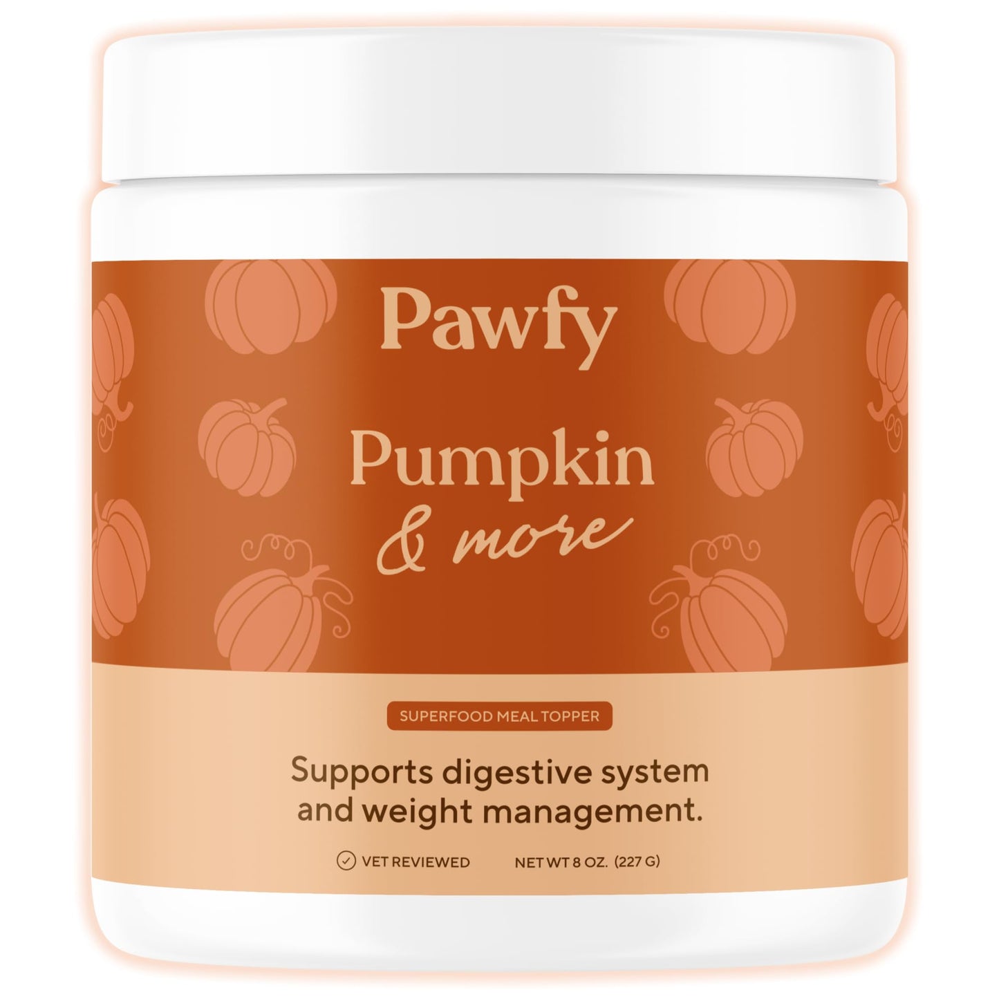 Pawfy Pumpkin for Dogs - Natural Fiber Supplement | Organic Pumpkin Powder for Dogs with Digestive Support | Supports Stomach Healthy Digestion - 100% Pumpkin Puree Fiber