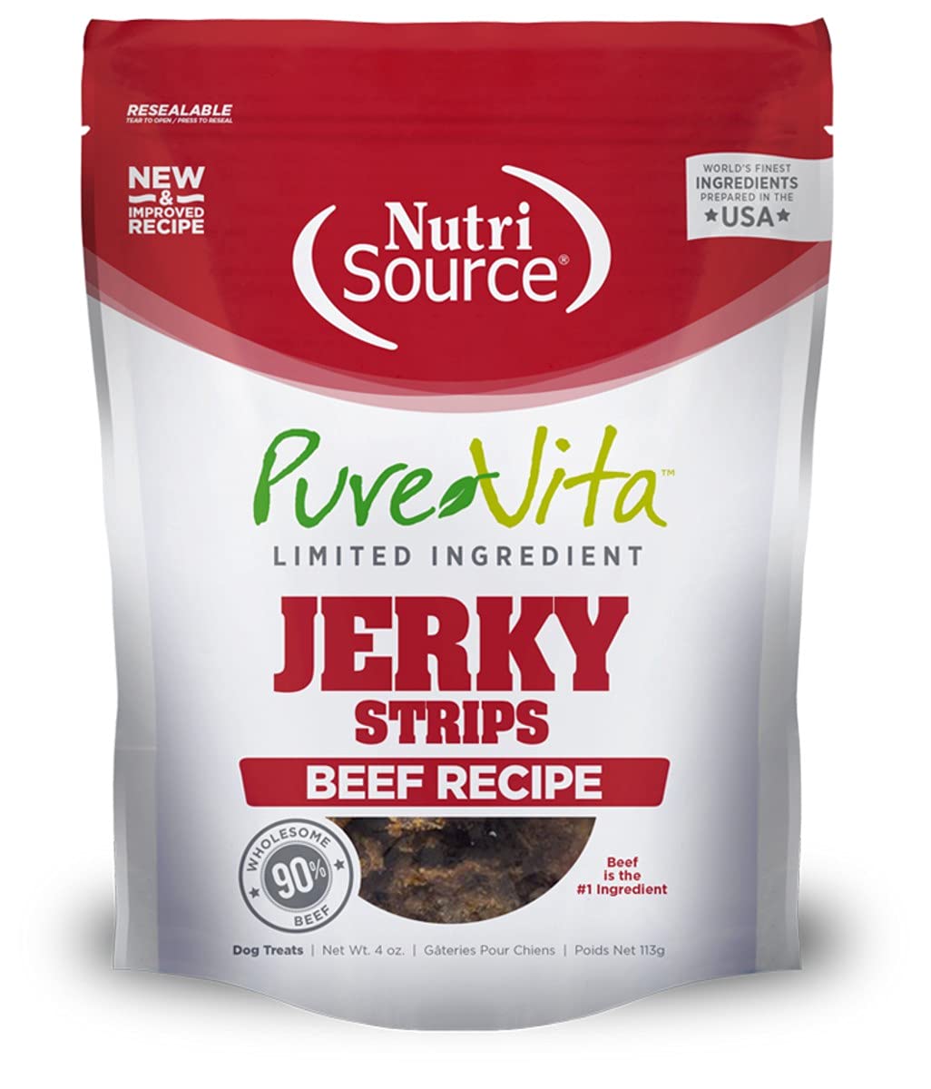 Nutri Source Limited Ingredient Jerky Dog Treats, Beef, 4 oz