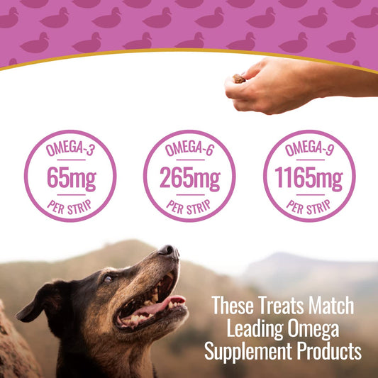 Smart Cookie Duck Jerky Dog Treats with Flax Seed, Omega Oils- Hypoallergenic Strips for Dogs and Puppies with Allergies, Sensitive Stomachs - Dehydrated, Grain Free, Made in USA - 3oz Bag, Pack of 3