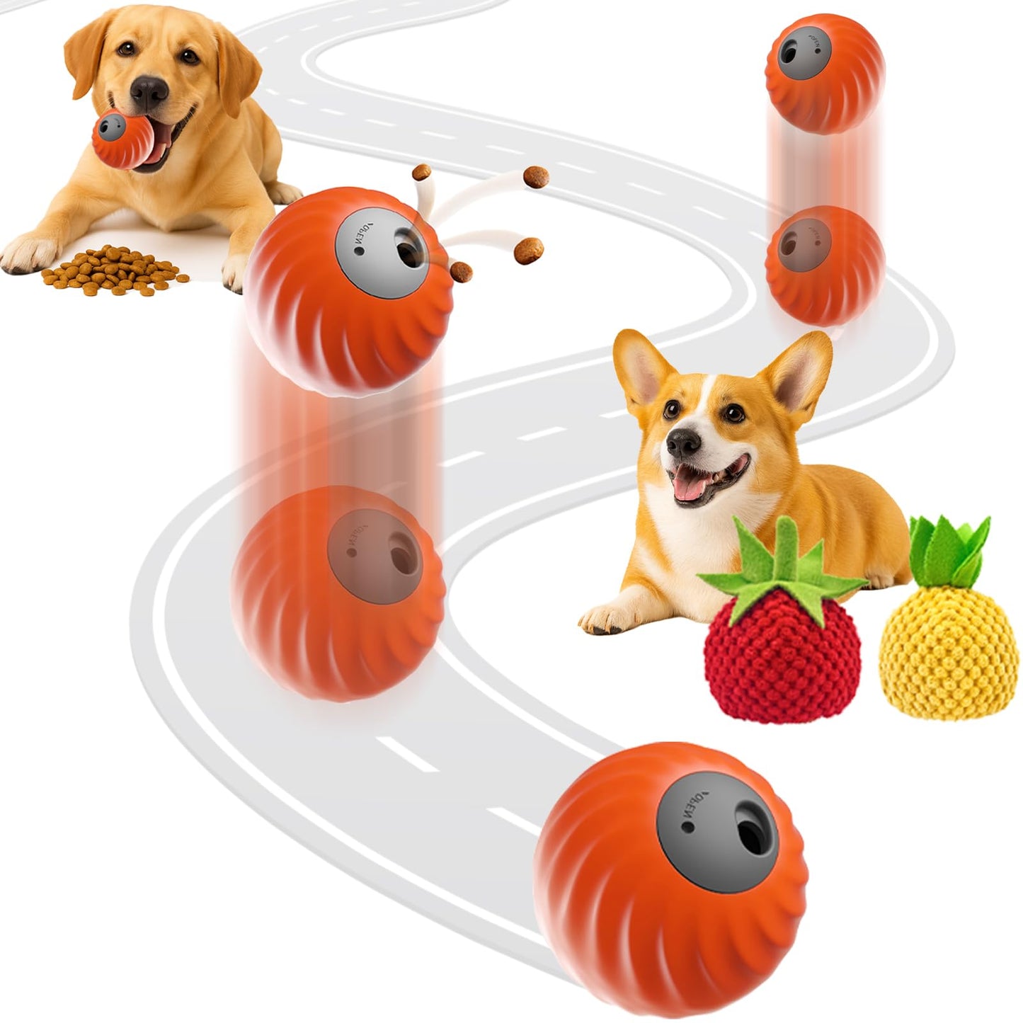 Zoomie 2.0 Buddy Interactive Dog Toys, Treat Dispensing Dog Puzzle Toy for Small, Medium, Large Dogs – Enrichment Toys for Dogs, Dog Feeder Puzzle Toy, Fun Dog Toys to Keep Them Busy and Engaged
