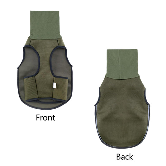 Dog Calming Hoodie Vest, Breathable Anxiety Jacket with Head Cover for Anxiety Relief and Ear Protection, Adjustable Harness with Soft Hoodie for Dogs (Green, X-Small)