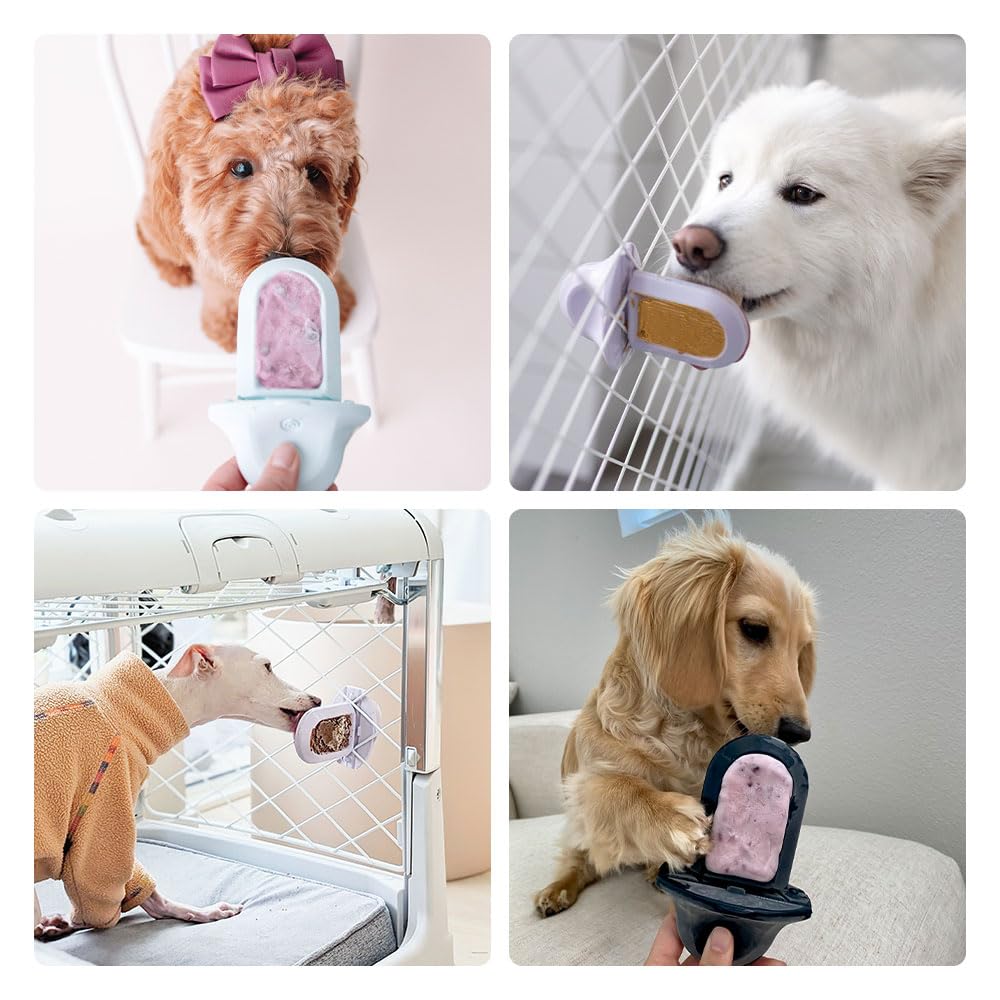 Diggs Groov Crate Training Aid for Puppies and Nervous Dogs – Calming Lick Mat for Crate Training & Separation – Puppy Enrichment Toy with Freezer Shell – BPA-Free – (Blush)