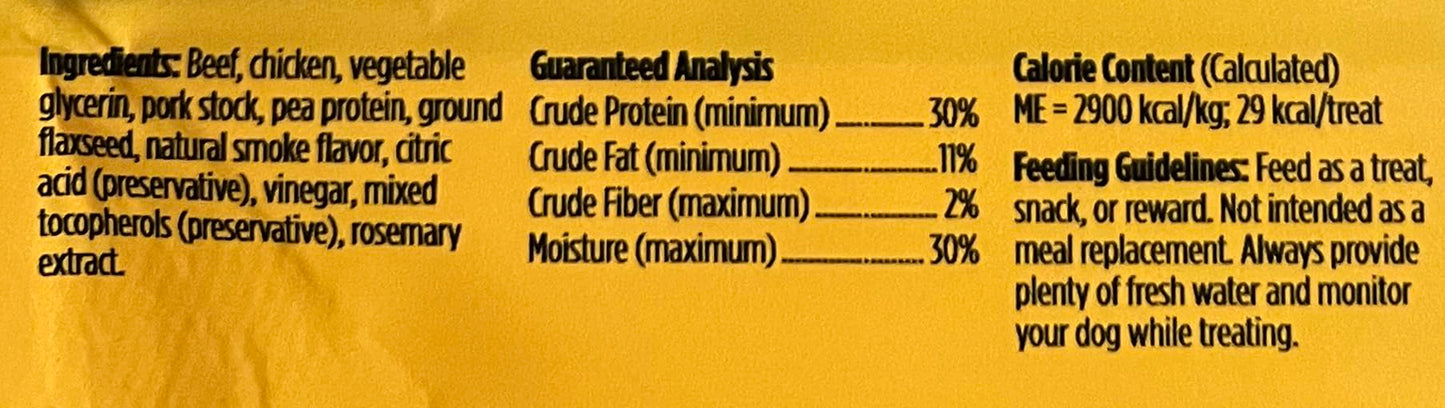 Blue Dog Bakery Protein Jerky Sticks | Medium, Soft Beef Flavor Chew Sticks | Natural Healthy Dog Treats, 6 oz (Pack of 8)