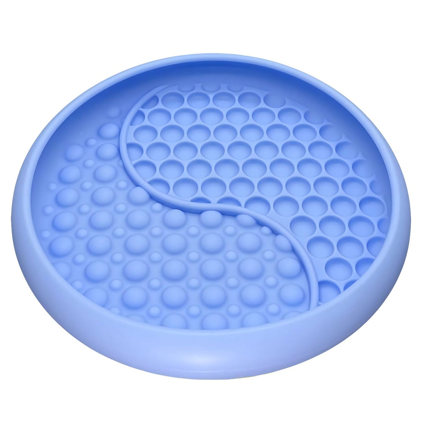 Evenco Lick Mat for Dogs, Silicone Slow Feeder Licking Mat with Non-Slip Suction Cups, Freeze-Friendly Lick Bowl for Enrichment Play, Anxiety Relief & Keeps Busy (8.0" x 1.4" Light Blue)