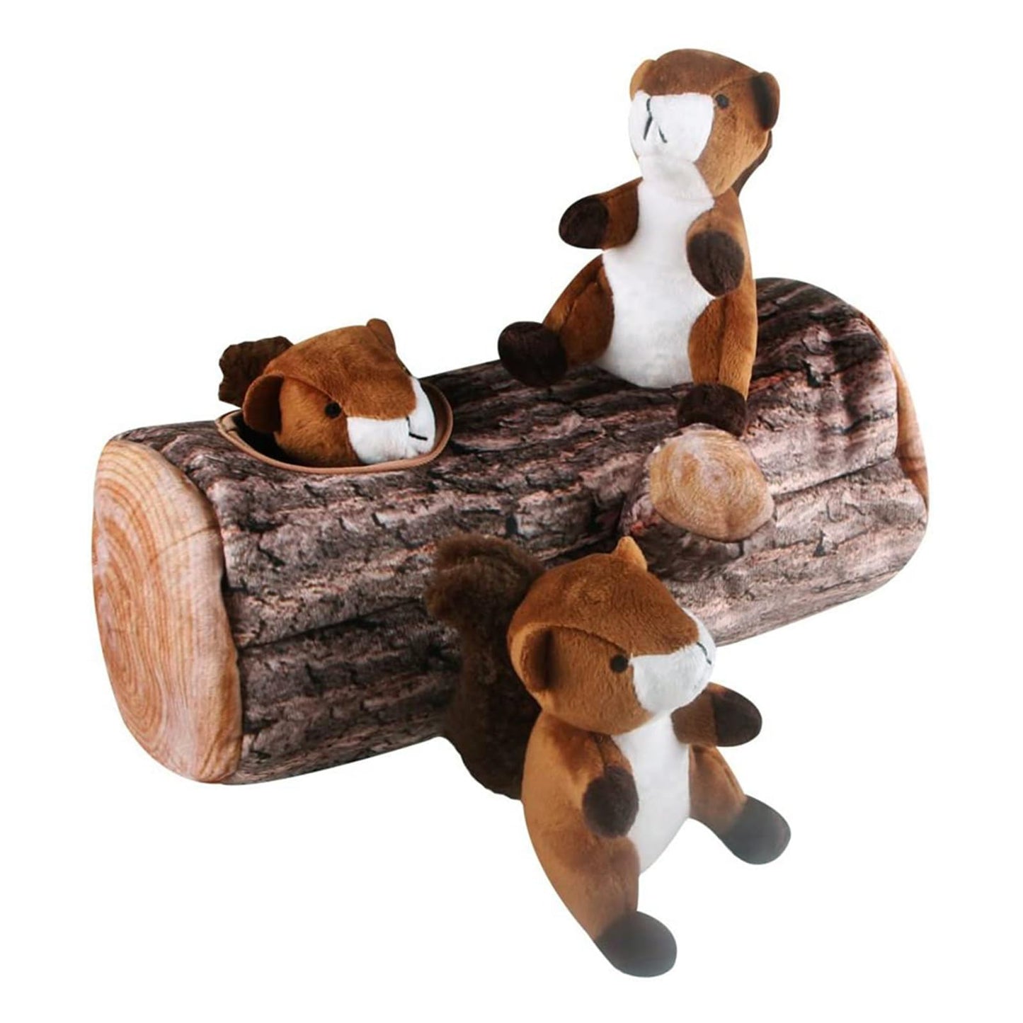 IFOYO Squirrel Hide and Seek Dog Toy, Squeaky Interactive Dog Toys for Boredom, Plush Dogs Toys to Keep Them Busy, Relive Anxiety, Attract Attention, Puzzle Toy for Smal and Medium Dogs