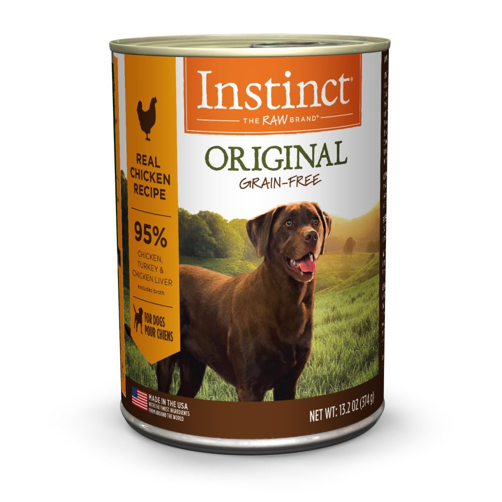Instinct Original Wet Dog Food, Grain Free Recipe - Real Chicken, 13.2 oz. Cans (Pack of 6)