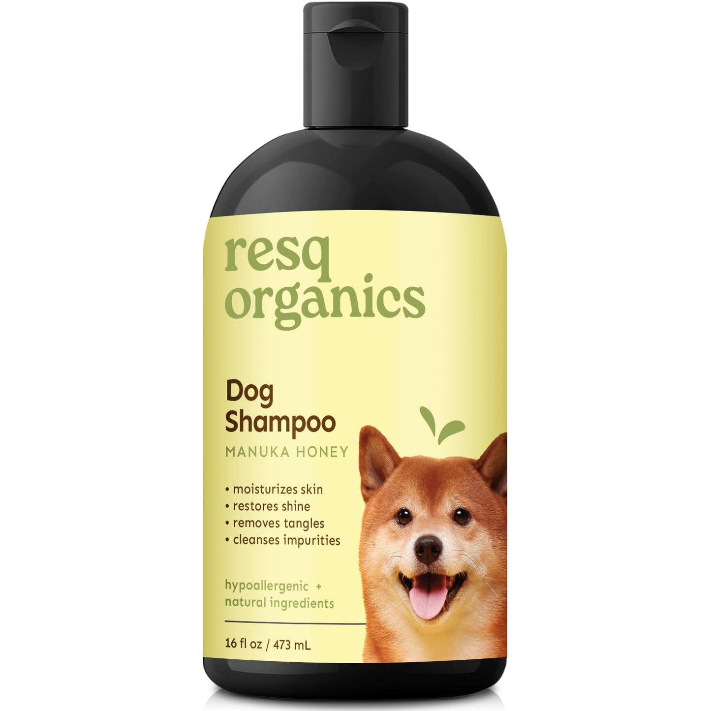 Hypoallergenic Dog Shampoo, Cleans and Soothes Dry Flakey Skin, Reduce Dandruff, Shedding, Calms Itching, Scratching, Organic Aloe & Manuka Honey Softens Fur Moisturizes and Deodorizes