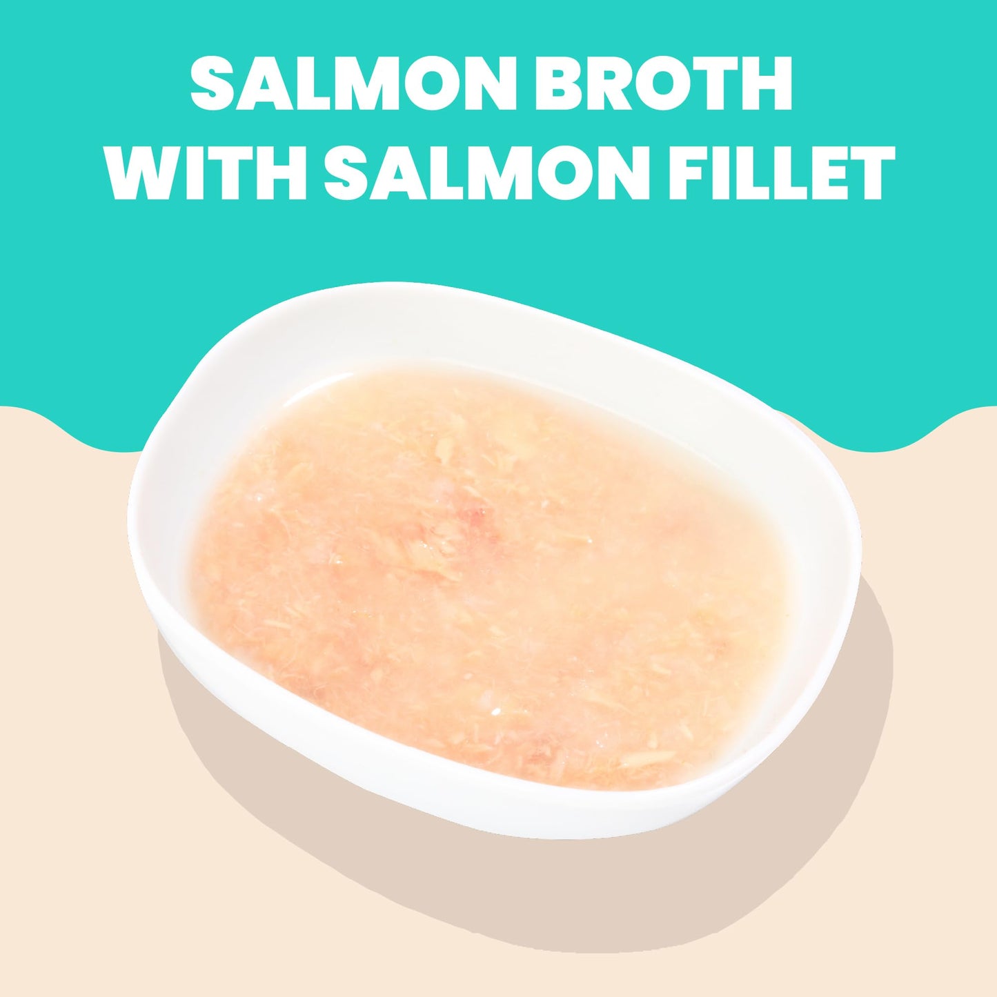 almo nature HQS Hydration Help - Wet Cat Food - Salmon Broth with Salmon Fillet, Flake and Broth - Wet Cat Food for Adult Cats - Additive Free, Grain Free - Pouches, 1.77oz (Pack of 12)