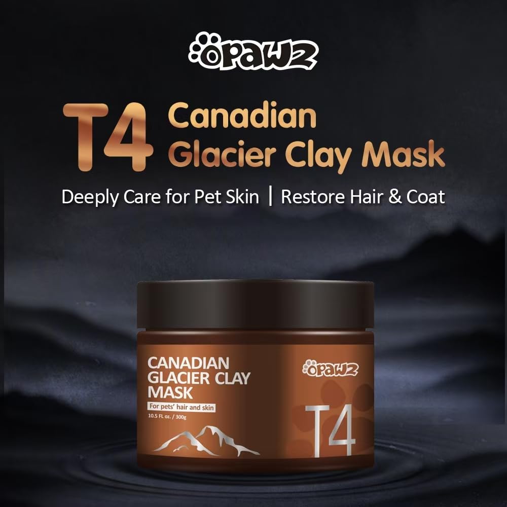 OPAWZ Canadian Glacier Clay Mask, Dog Shampoo and Conditioner Mask, Dog Skin Treatment for Sensitive Skin, Itching, Allergies, Dandruff, Coarse and Strong Odors