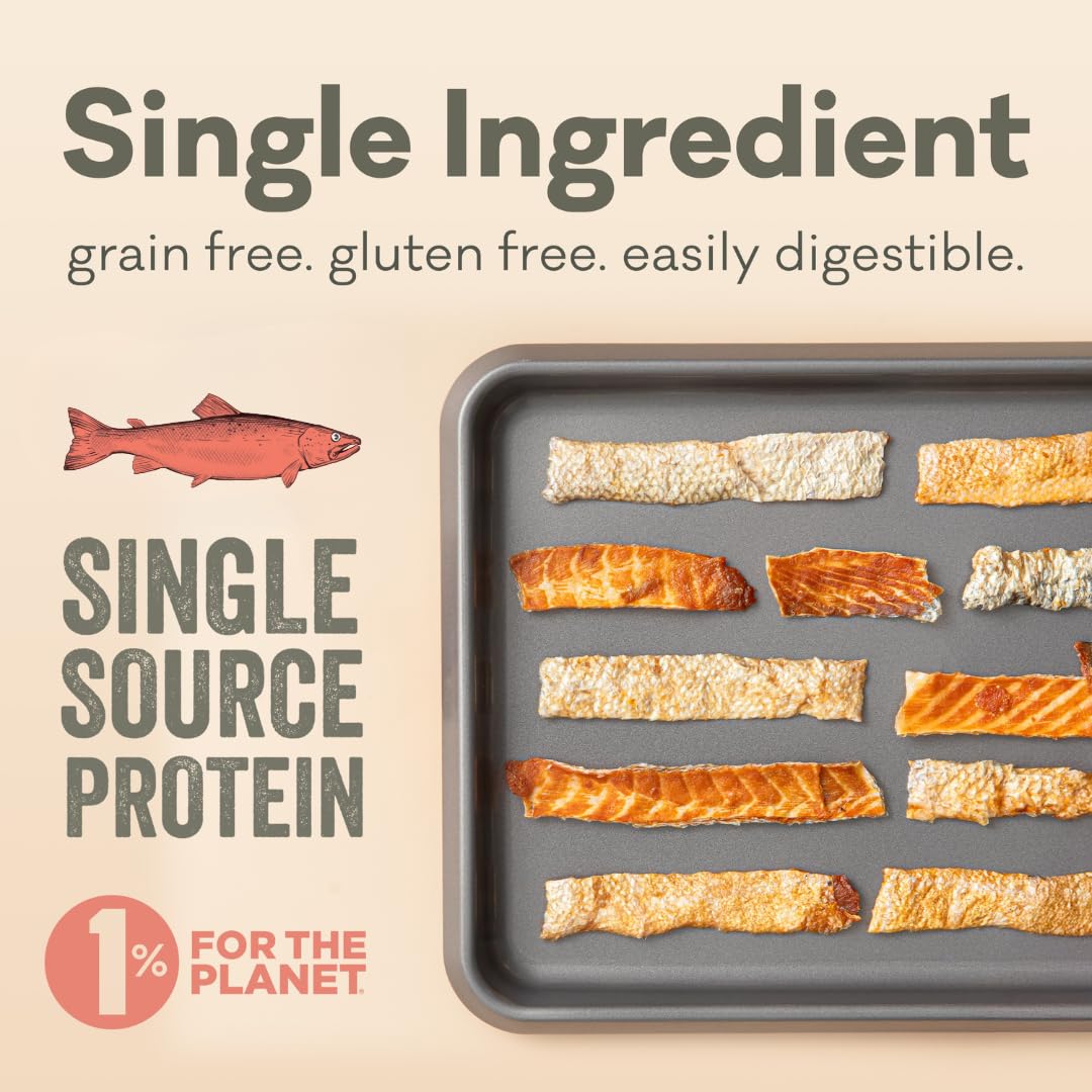 Polkadog Fish Skin Shorties Variety 3-Pack – Includes 2x Cod and 1x Salmon. All-Natural Dog Treats, Made in USA, Single Ingredient, Omega-3 Rich, Grain-Free & Hypoallergenic Jerky for All Breeds