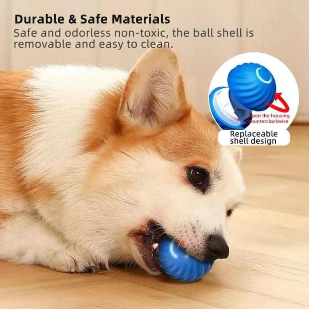 Interactive Dog Ball, Blue 2.2 Inch Electric Dog Toy for Small/Medium Dogs, Automatic Moving Electric Rolling Dog Toy, Ideal Gift for Dog Owners Seeking Interactive Rolling Ball