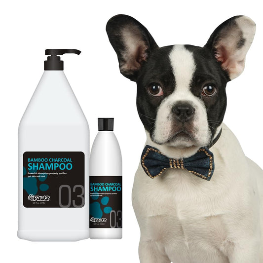 OPAWZ 03 Bamboo Charcoal Dog Shampoo, Hypoallergenic Pet Shampoo, Anti-Fungal Formula for Allergies and Itching Sensitive Skin, 16.9 fl.oz