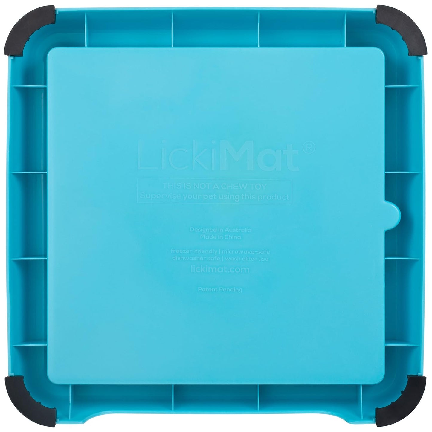 LICKIMAT Indoor Keeper Dog Feeding Station - Slow Feeder Lick Mat Keeper for Dogs Food, Treats, Yoghurt & Peanut Butter - Extend Licky Mats for Dogs into Full Feeder, Turquoise