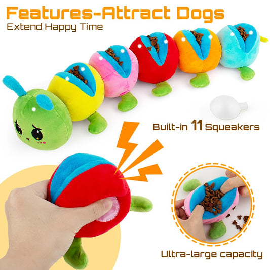 Dog Snuffle Toy - Detachable Puzzle Enrichment for Medium Small Dogs, Squeaky Sniffle Interactive Treat Game for Foraging Training, Boredom and Mental Stimulation