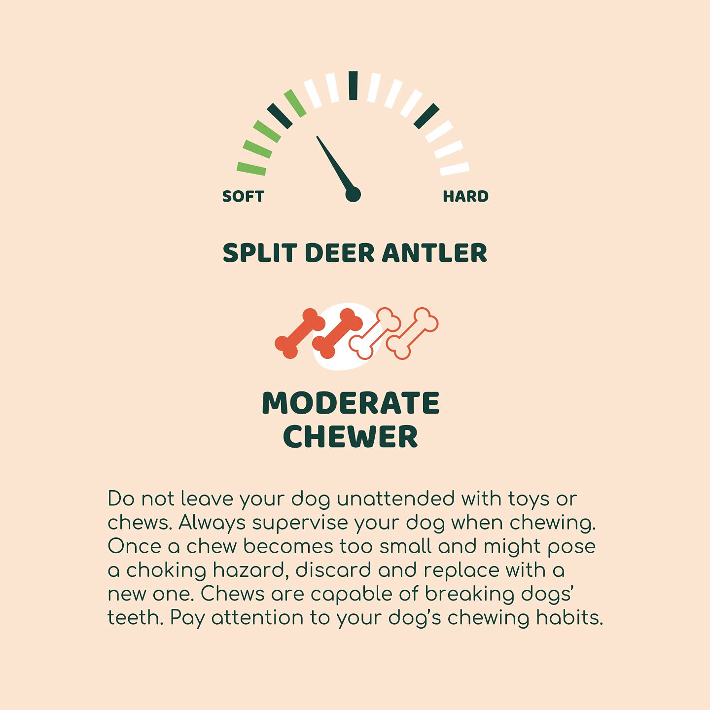 Little Loyals 100% Natural Grade A Premium Split Deer Antlers for Dogs - Long Lasting Dog Chews for Aggressive Chewers - Healthy and Durable Dog Treat for All Breeds - Supports Dental Health (X-Large)