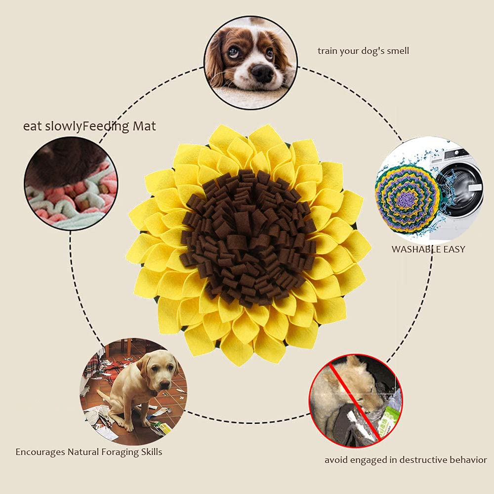 Snuffle Mat for Dogs Feeding Mat Flower Encourages Natural Foraging Skills Dog Toys Dog Treat