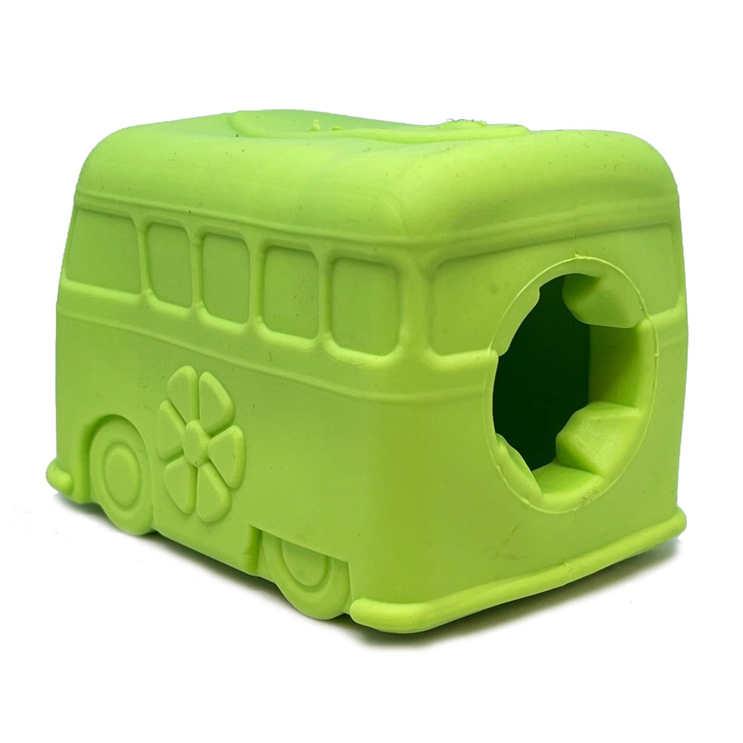 SodaPup MuttsKickButt Surf's Up Retro Van – Durable Dog Treat Dispenser & Chew Toy Made in USA from Non-Toxic, Pet Safe, Food Safe Natural Rubber for Mental Stimulation, Problem Chewing, & More