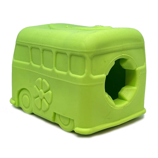 SodaPup MuttsKickButt Surf's Up Retro Van – Durable Dog Treat Dispenser & Chew Toy Made in USA from Non-Toxic, Pet Safe, Food Safe Natural Rubber for Mental Stimulation, Problem Chewing, & More