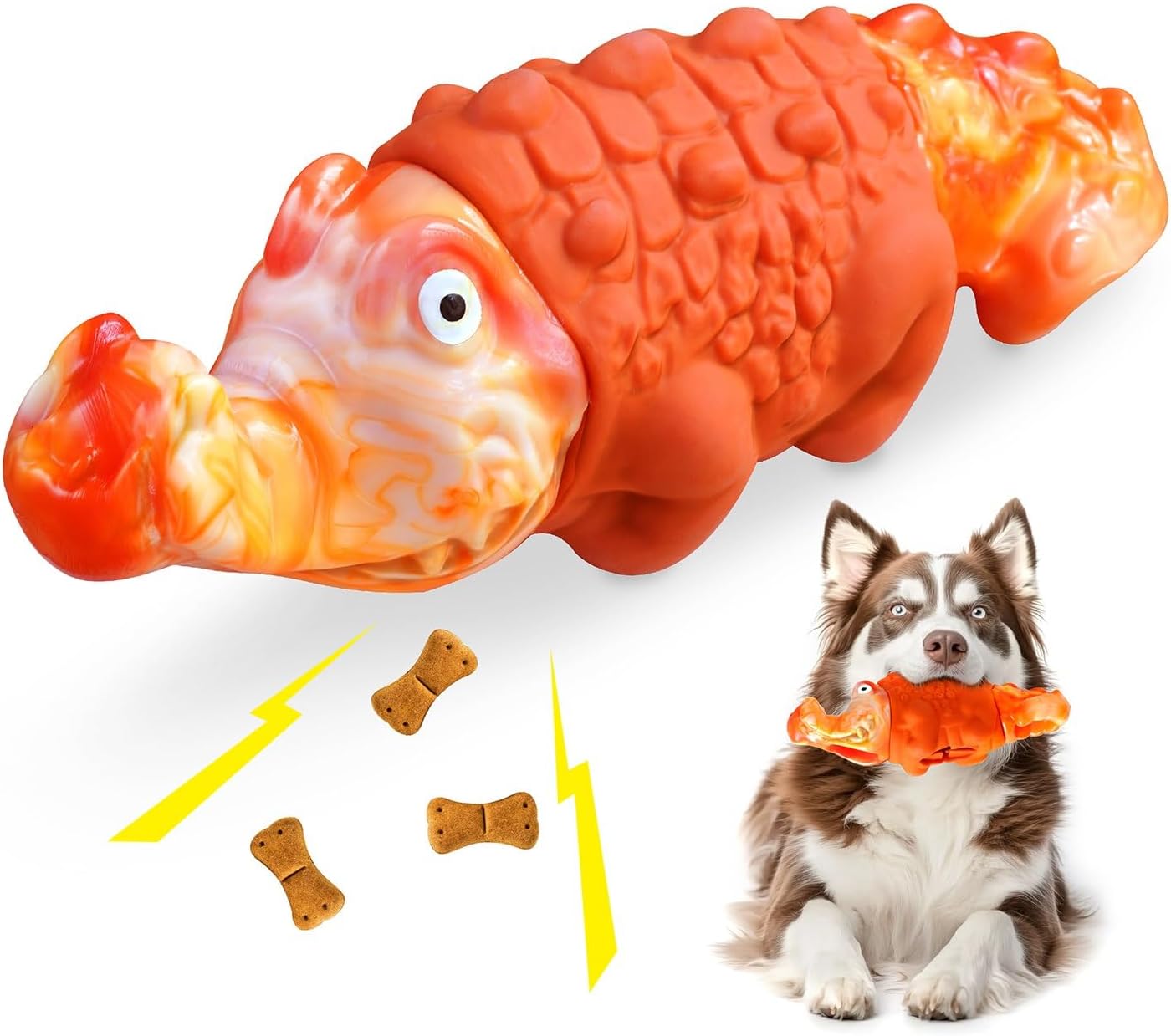 Zimoric Tough Dog Chew Toys for Aggressive Chewers, Interactive Treat Dispensing Dog Toy, Durable Dog Toys for Medium & Large Dogs - Great for Boredom