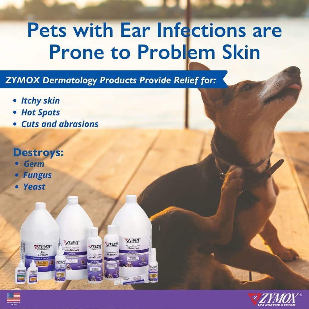 ZYMOX Advanced Enzymatic Leave-On Conditioner, 12oz. – for Pets & Animals of All Ages: Conditions, Detangles, Soothes, & Moisturizers Skin & Coat