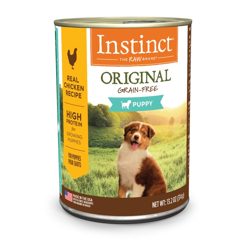 Instinct Original Puppy, Wet Dog Food, Grain Free Recipe - Real Chicken, 13.2 oz. Cans (Pack of 6)