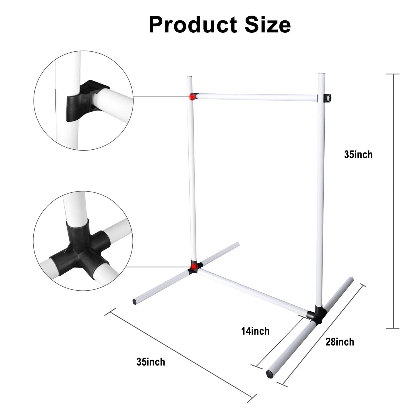 plzzree Dog Agility Jump Training Equipment: Dog Agility Jumps Course with Adjustable Height Jump Bars Included Carry Bag - Dog Jumping Hurdles Training Set Indoor & Outdoor