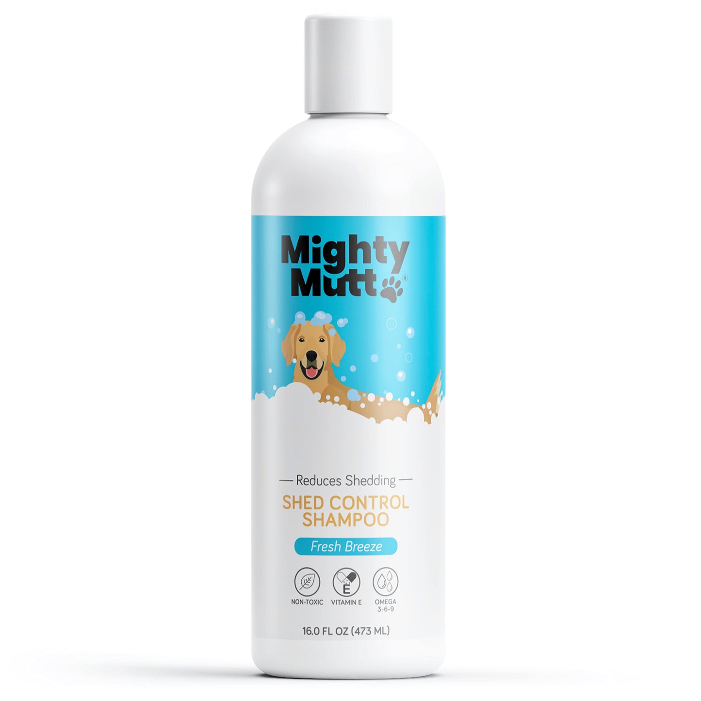 Mighty Mutt Shed Control Shampoo – Deshedding Dog Shampoo | Fresh Scent | Softens & Nourishes Coat | Reduces Shedding | Hypoallergenic, Anti-itch Dog Shampoo Shedding Control – Fresh Breeze | 16 fl oz