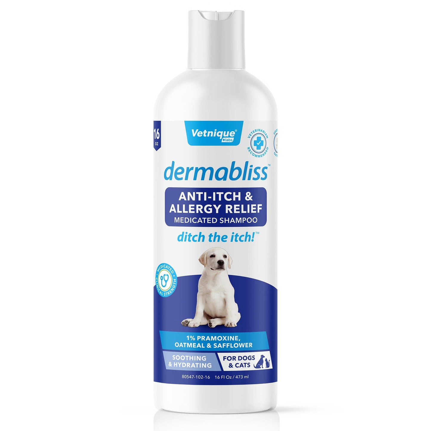 Bio-Groom Oatmeal Dog Shampoo – for Allergies and Itching, Cruelty-Free, Dog Bathing Supplies, Puppy Shampoo for Sensitive Skin, Made in USA, Anti-Itch Dog Products – 12 fl oz 1-Pack