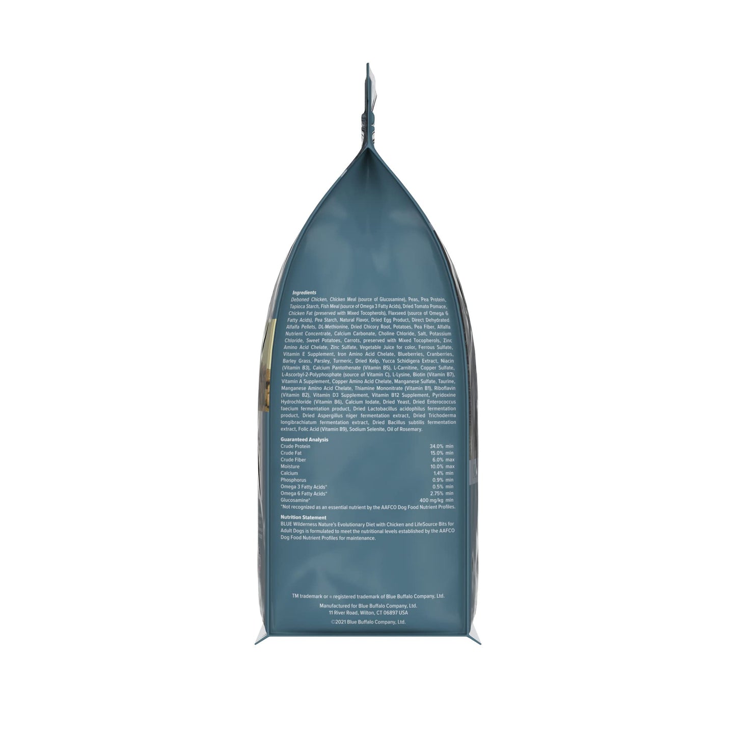 Blue Buffalo Wilderness Adult High-Protein Dry Dog Food with Real Chicken, Grain-Free, Made in the USA with Natural Ingredients, Chicken, 4.5-lb Bag