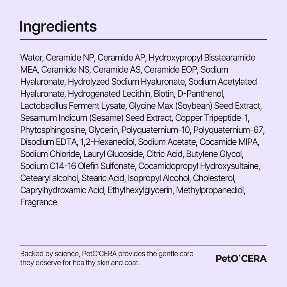 PetO’CERA Nourishing 2-in-1 Dog Shampoo and Conditioner for Allergic, Itchy, Dry, Sensitive Skin, Deordorizing Detangler for Poodle & Doodle, Puppy Safe, Tearless, Sulfate-Free, 16.9 fl oz/500ml