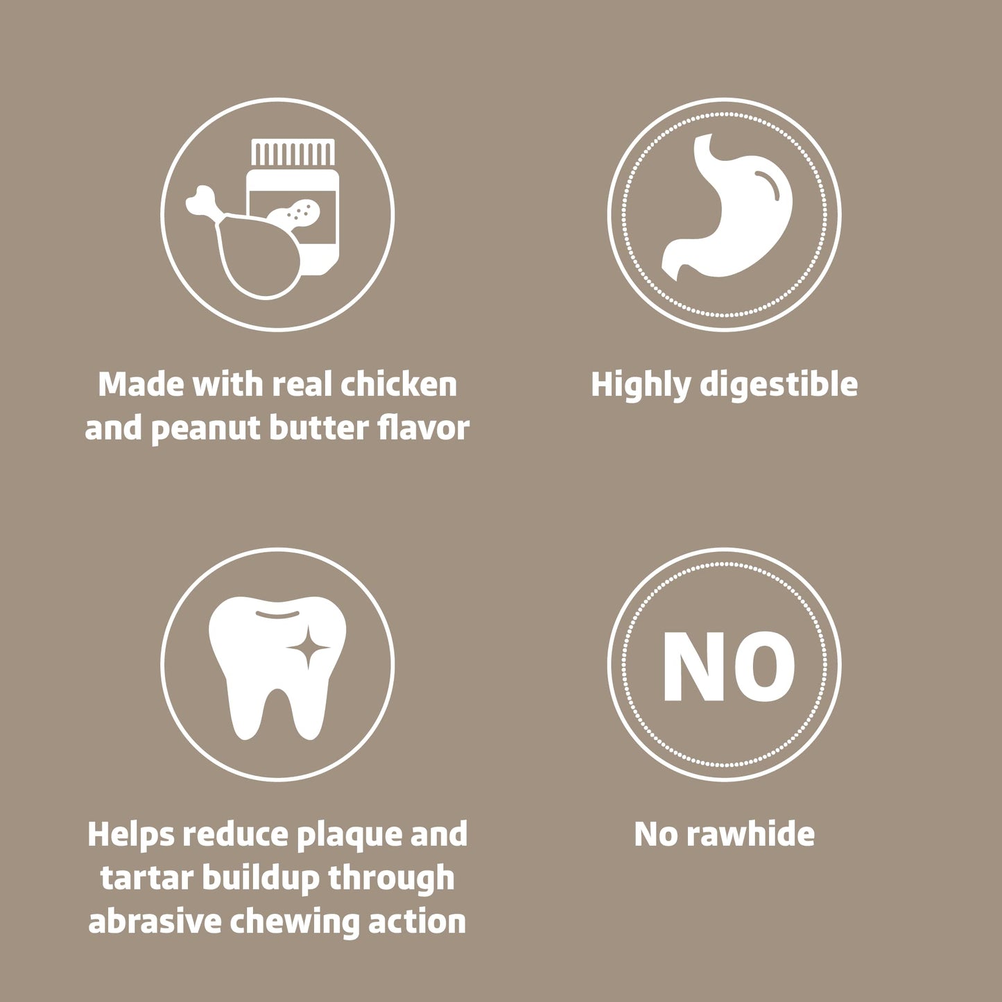 Wonder Bound Chicken Wrapped Medium Sticks, Peanut Butter Flavor - 8 Count - Rawhide-Free Dog Treats, Dental Health Chews for Plaque & Tartar Control, Easy to Digest, Long-Lasting