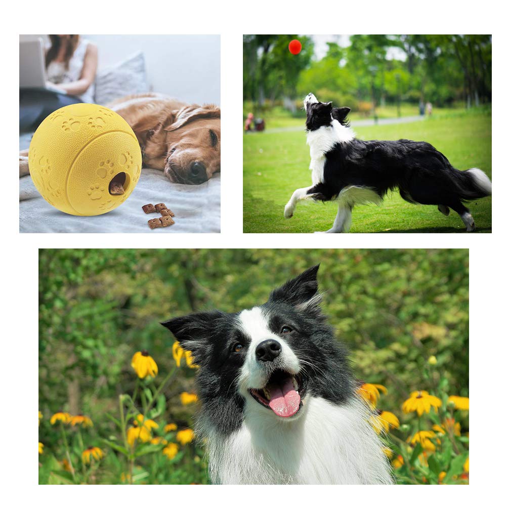 5 Different Functions Interactive Dog Puzzle Toys Balls for Medium Large Dogs, Food Treat Dispensing Dog Toys