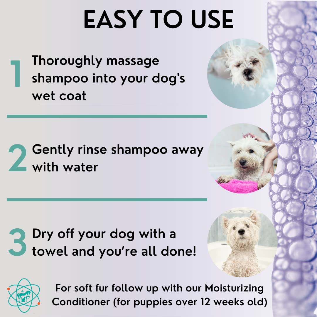 PET CARE Sciences 1 Gallon Dog Whitening Shampoo - Dog Shampoo for White Dogs - Puppy Shampoo for White Coats - Hair and Fur Whitener for Dogs - Made in The USA