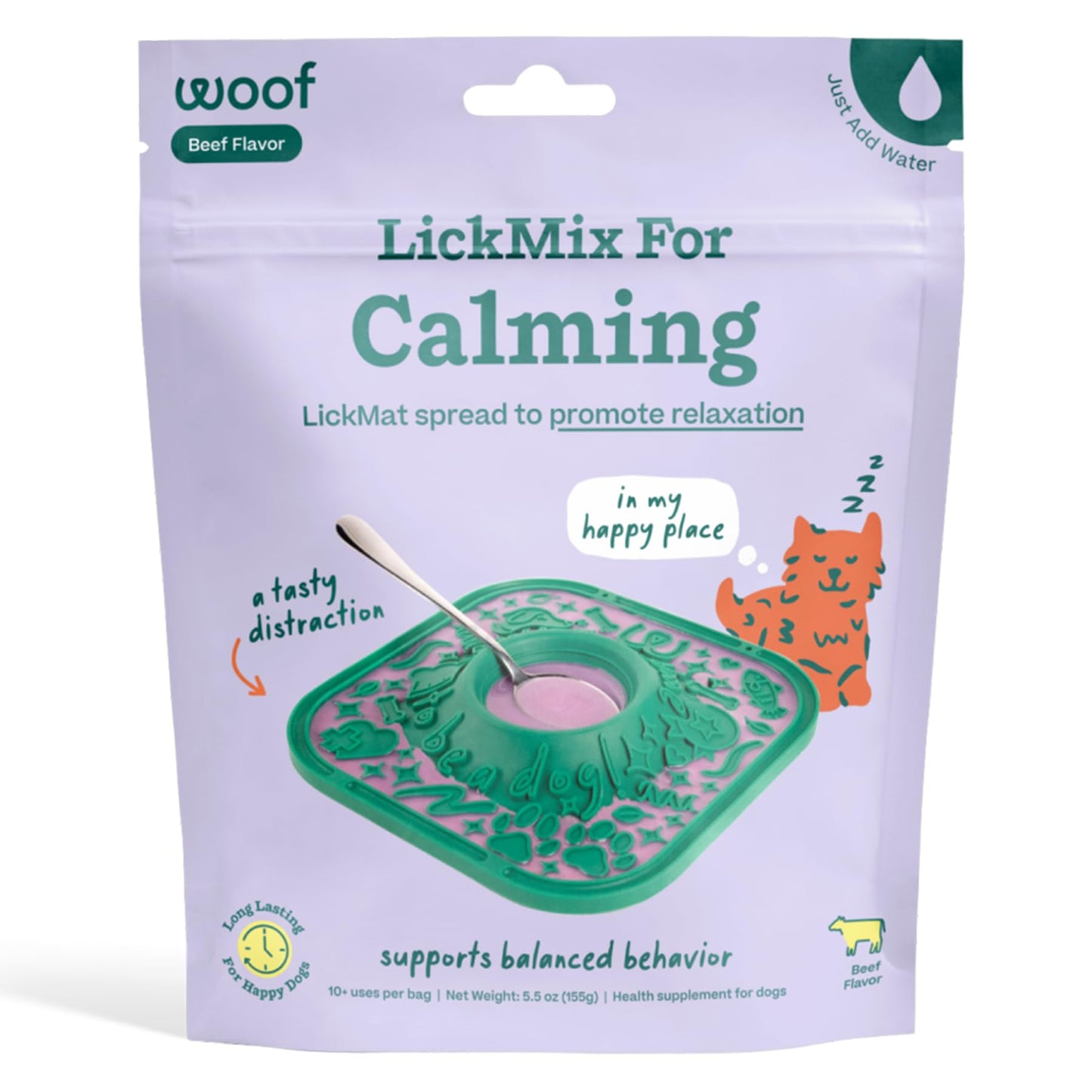 WOOF LickMixes - Dog Lick Mat Spread and Meal Topper - Delicious and Lower Calorie - Made with Wholesome Ingredients - Perfect for Dog Enrichment - Calming