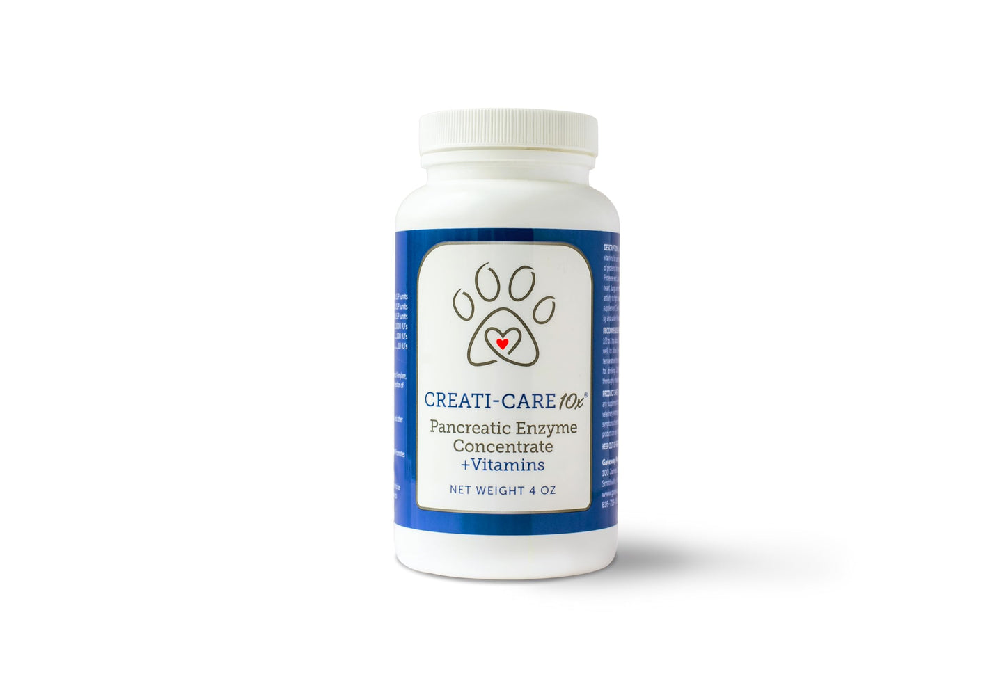 Pancreatic Enzyme for Dogs - Creati-Care 10x Dog Digestive Enzymes Powder with Vitamins Restore Normal Weight, Supports Pancreatin Issues Relieves Digestive Stress - 4 oz