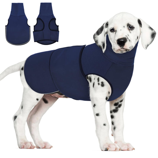 AOFITEE Dog Anxiety Vest, Dog Anxiety Calming Hoodie, Pet Thunder Jacket Calming Shirt for Fireworks, Thunder, Travel, Separation, Noise Block & Ear Protection Recovery
