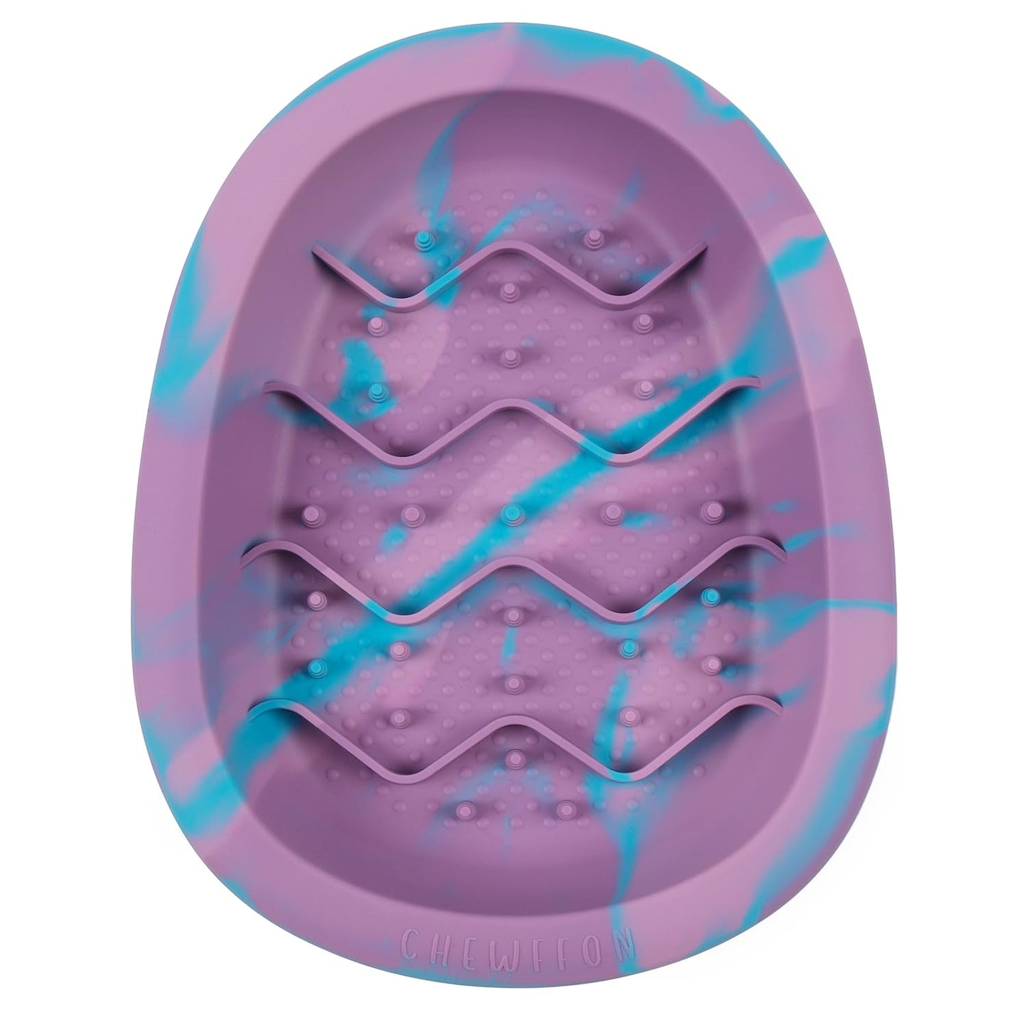CHEWFFON Interactive Dog&Cat Lick Mat Bowls, BPA-Free Silicone Dog Slow Feeder Bowl with Suction Cups, Non Slip Food Bowl for Dogs and Cats, Reduces Boredom and Anxiety, Dishwasher Safe, Blueberry
