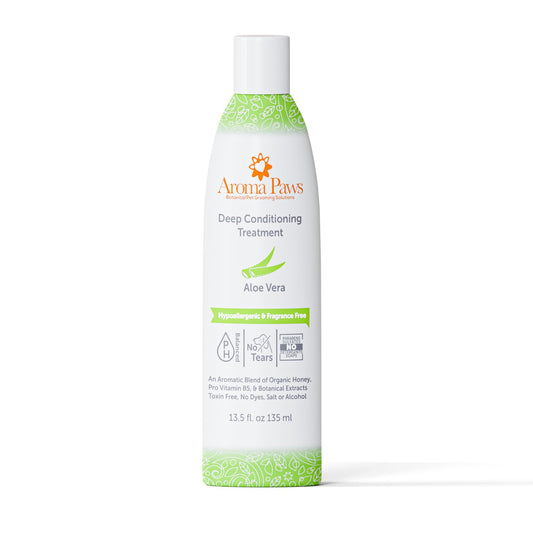 Aroma Paws Deep Conditioning Treatment for Dogs - Detangling Conditioner for Long Coat and Undercoat - Hydrating Conditioner with Aloe Vera Extract, Avocado, and Coconut Oils - Fragrance-Free