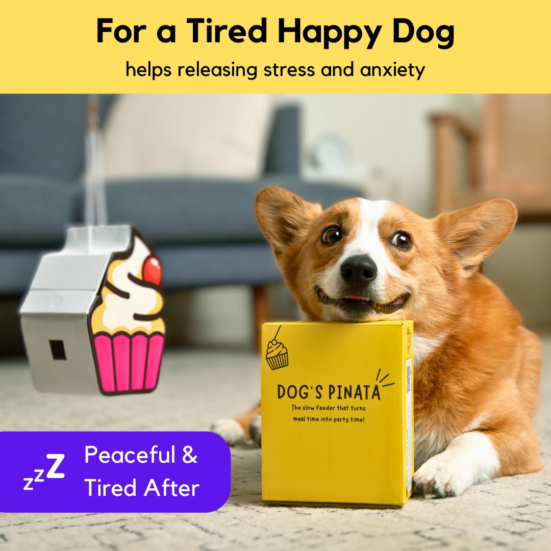 Dog Pinata Treat Dispensing Toys - Pet Puzzle Treat Dispenser Toy for Dogs Mental Stimulation - Small Pinata for Pets to Keep Them Busy with Treats - Pets Enrichment Games for Dog Birthday and Play