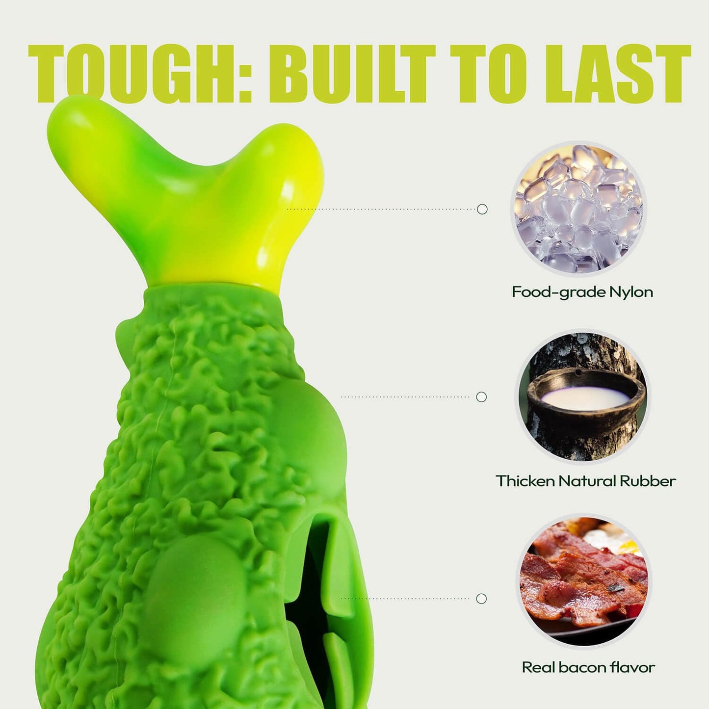 Zimoric Tough Dog Chew Toys for Aggressive Chewers, Interactive Treat Dispensing Dog Toy, Durable Dog Toys for Medium & Large Dogs - Great for Boredom