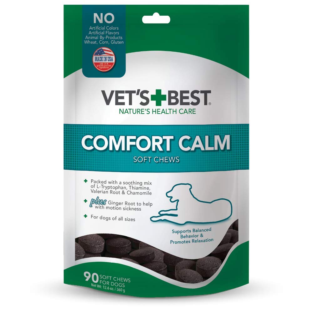 Vet's Best Comfort Calm Calming Soft Chews Dog Supplements - Dog Calming Aid Supports Dog's Balanced Behavior - Promotes Relaxation - 90 Day Supply