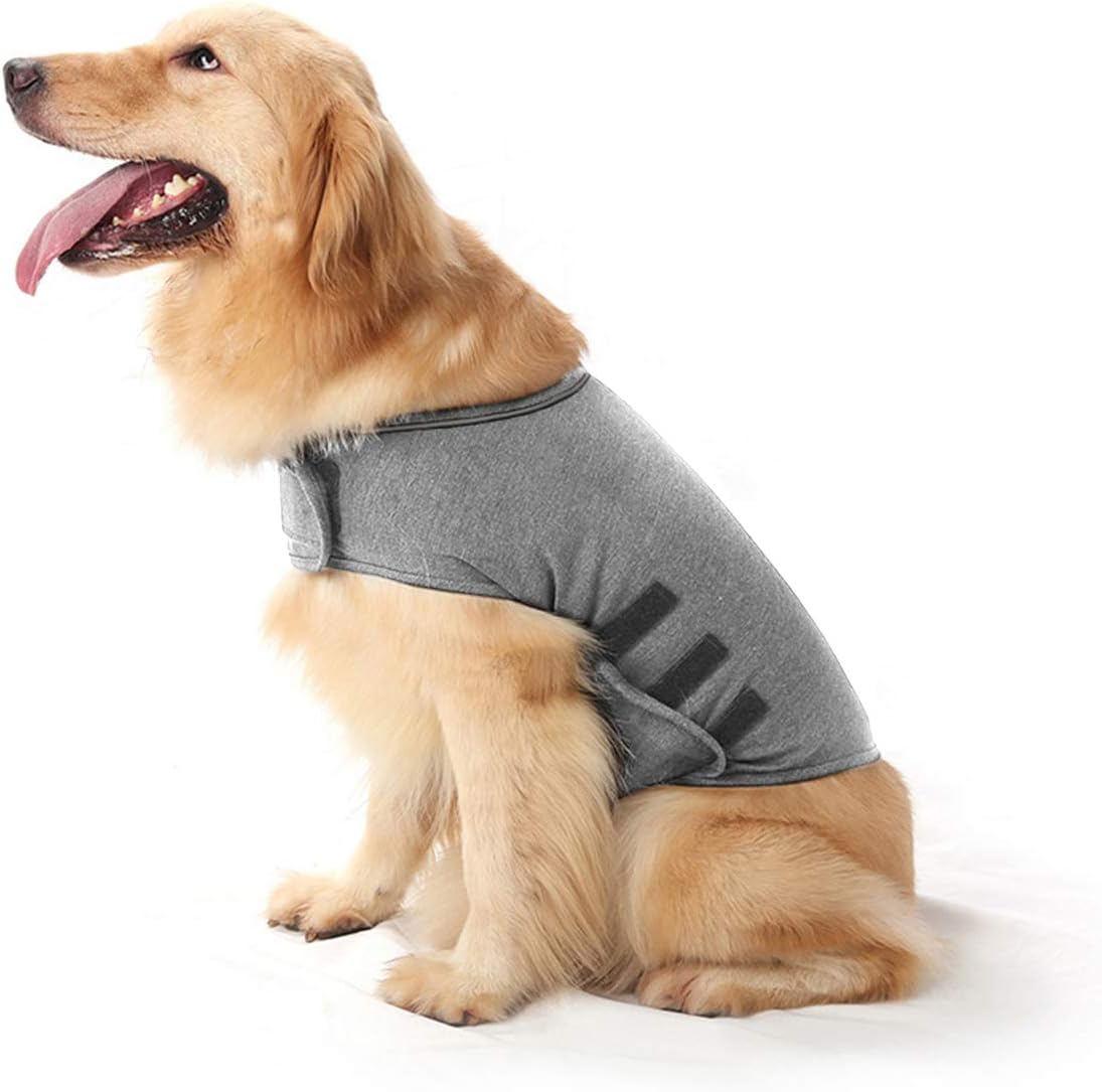 iFCOW Dog Anxiety Vest, Soft Breathable Dog Anxiety Relief Jacket Calming Coat Thunder Dog Wrap for Anxiety Stress Relief