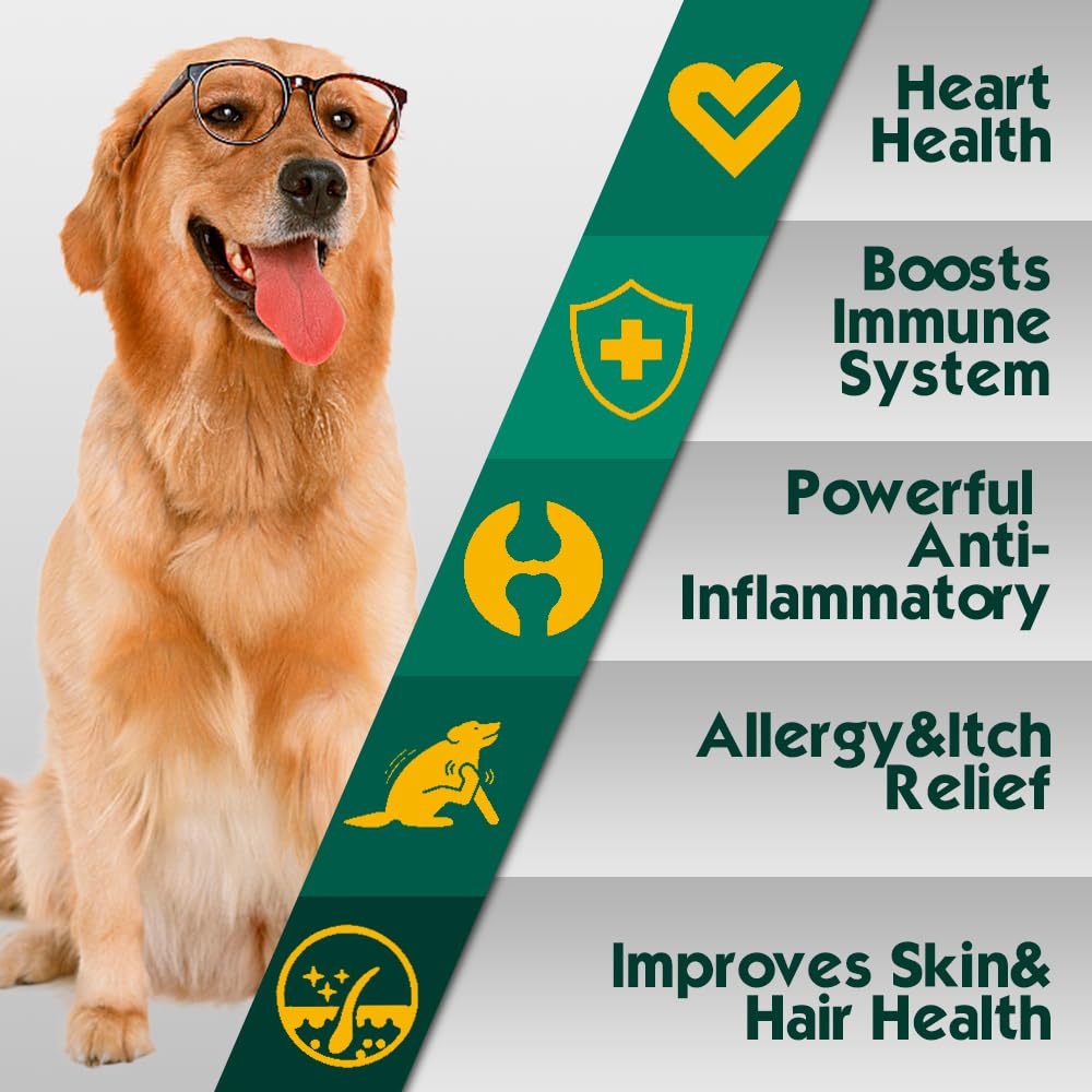 PetriMins Advanced Allergy Immune Itch Relief for Dogs, Itching Skin Relief & Seasonal Allergies Support with Dog Probiotics, Astragalus Root & Mushroom, Colostrum, Turmeric, Salmon Oil - 90ct, Bacon